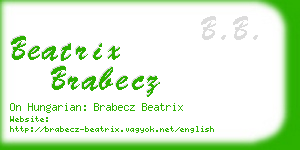 beatrix brabecz business card